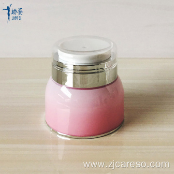 30ml 50ml Shiny Silver Acrylic Airless Jar